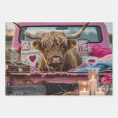 Dekupage Highland-Rinder Rustikale Kunst Geschenkpapier Set (Vorderseite)