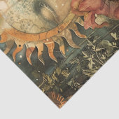 Dekupierspapier Mädchen Moody Dark Rustic Fantasy  Seidenpapier (Detail)