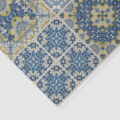 Dekustopapier mit blauem und gelben Fliesen Seidenpapier (Ausschnitt)