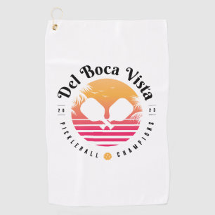 Del Boca Vista Pickleball Champions Golf Handtuch