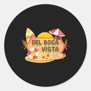 Del Boca Vista Retiret Community Runder Aufkleber