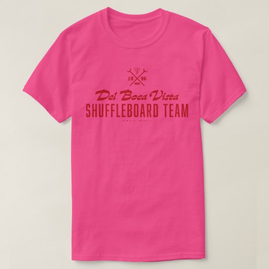 Del Boca Vista Shuffleboard Team Red T-Shirt (Design vorne)