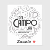 del Campo Labrador Microbes Sticker (Blatt)