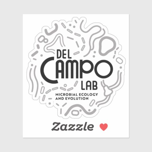 del Campo Labrador Microbes Sticker (Blatt)