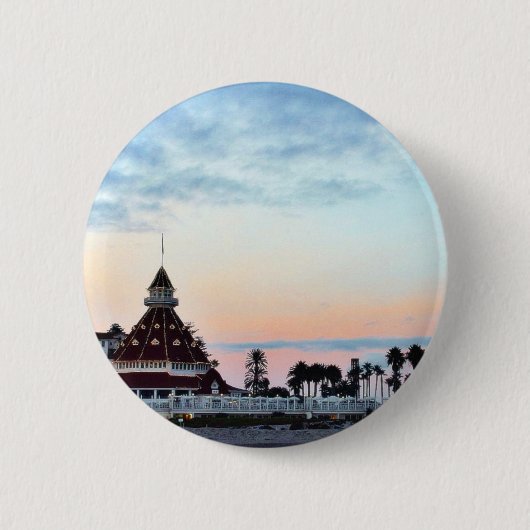 Del Coronado Sonnenuntergang Button (Vorderseite)