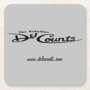 Del Counts Coasters Rechteckiger Pappuntersetzer