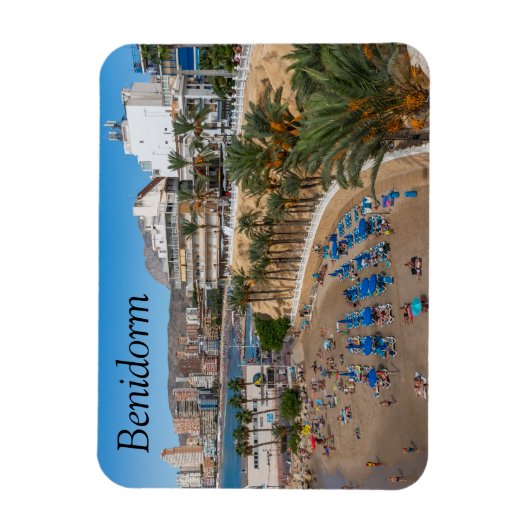 Del Malpas Beach, Benidorm, Costa Blanca, Spanien Magnet (Vertikal)