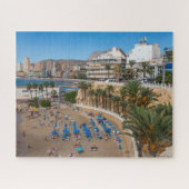 Del Malpas Beach, Benidorm, Costa Blanca, Spanien Puzzle (Horizontal)