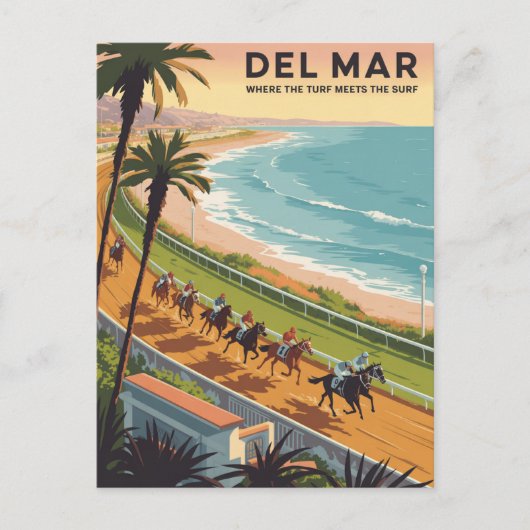 Del Mar California Postkarte (Vorderseite)