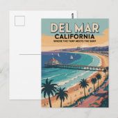 Del Mar California Postkarte (Vorne/Hinten)