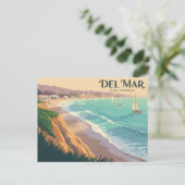 Del Mar California Postkarte (Stehend Vorderseite)