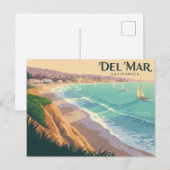 Del Mar California Postkarte (Vorne/Hinten)