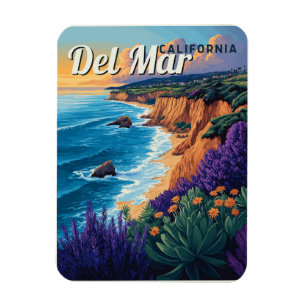 Del Mar California Vintag Beach - San Diego Magnet