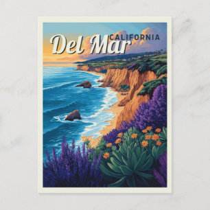 Del Mar California Vintag Beach - San Diego Postkarte