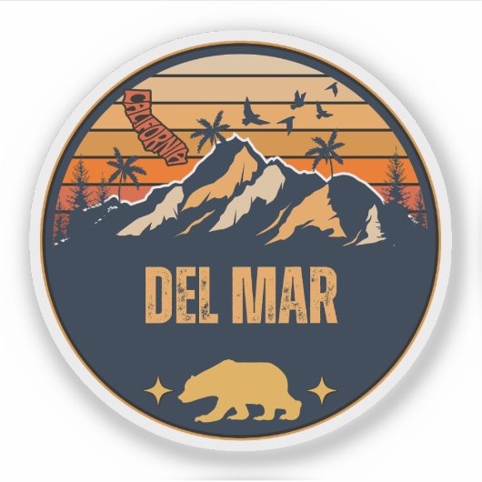Del Mar, Kalifornien Aufkleber (Vorderseite)