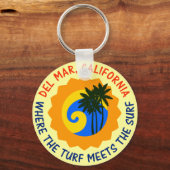 Del Mar, Kalifornien, wo der Turf das Surf trifft Schlüsselanhänger (Vorderseite)