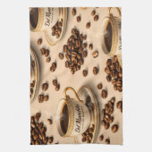 Del Munchie coffee beans vintage style tea Geschirrtuch (Vertikal)