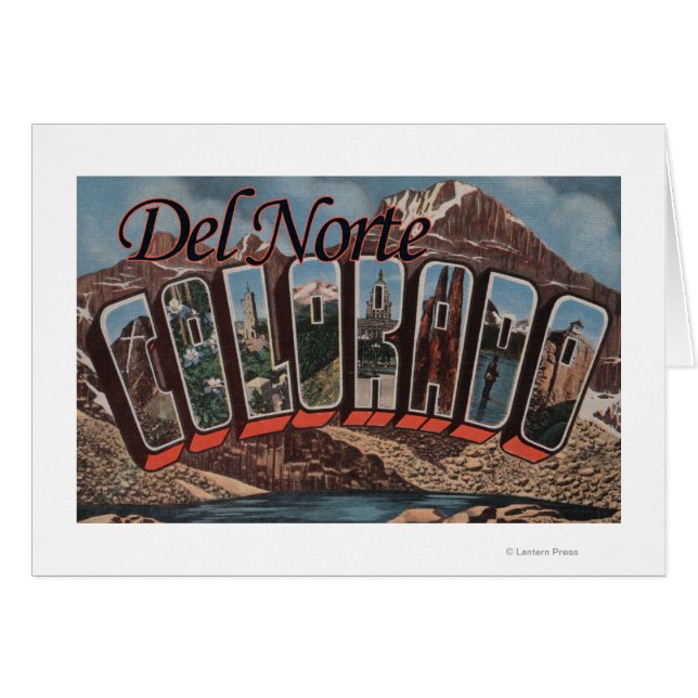 Del Norte, Colorado - Große Buchstabenszenen (Vorderseite (Horizontal))
