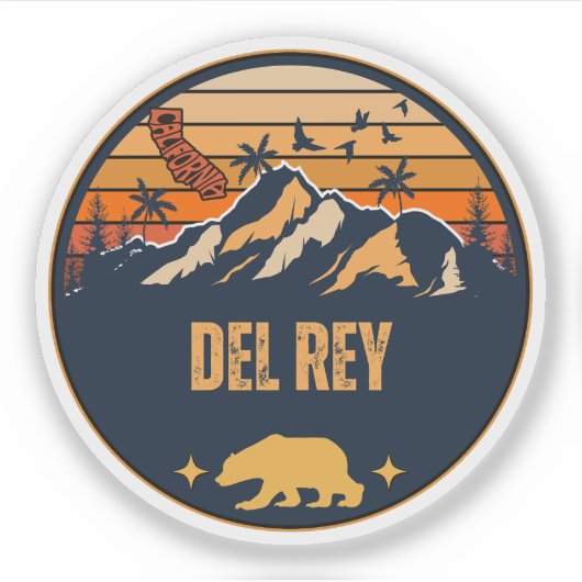 Del Rey, Kalifornien Aufkleber (Vorderseite)