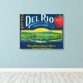 Del Rio Apple Crate LabelMedford, OR Leinwanddruck (Insitu (Holzboden))