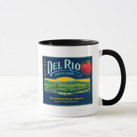 Del Rio Apple Crate LabelMedford, OR Tasse (Rechts)