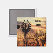 Del Rio texas souvenir windmill Magnet (Vorderseite/Rückseite)