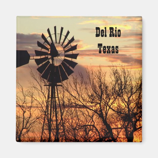 Del Rio texas souvenir windmill Magnet (Vorne)