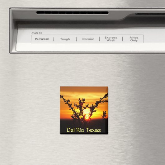 Del Rio Texas Souvenirs Wüstenbürste Sonnenunterga Magnet (In Situ (Geschirrspüler))