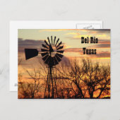 Del Rio Texas Windmühle Postkarte (Vorne/Hinten)