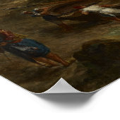 Delacroix - Blick auf Tanger vom Meer Poster (Ecke)