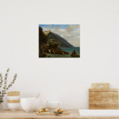 Delacroix - Blick auf Tanger vom Meer Poster (Küche)