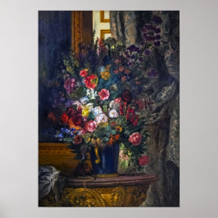 Delacroix - Blumen Vase Mit Konsole 1849 Poster