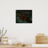 Delacroix - Christlicher Schlaf im Tempest Poster (Küche)