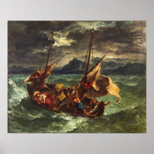 Delacroix - Christus am Meer von Galiläa Poster