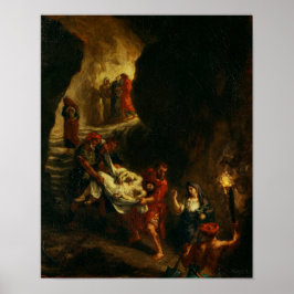 Delacroix - Christus hinunter zum Grab Poster