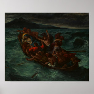 Delacroix - Christus schläft während des Sturms Poster