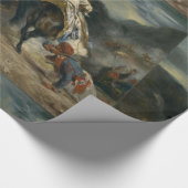 Delacroix Der Kampf der Giaour und Hassan Geschenkpapier (Ecke)