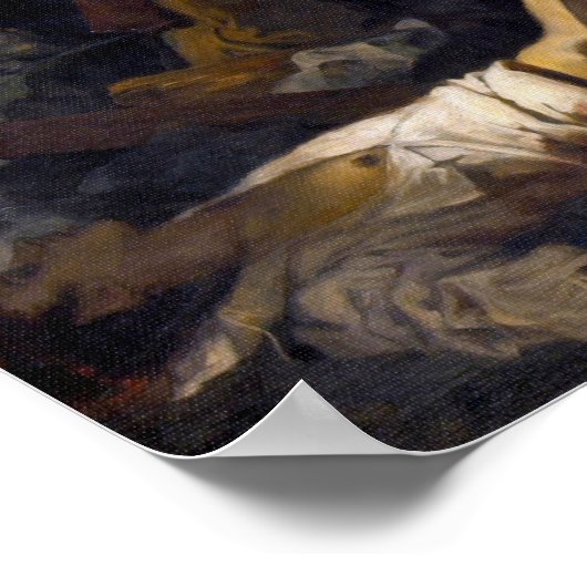 Delacroix - Die Freiheit führt das Volk an Poster (Ecke)