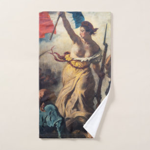 Delacroix - Die Freiheit führt das Volk Nahaufnahm Badhandtuch Set