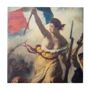 Delacroix - Die Freiheit führt das Volk Nahaufnahm Fliese
