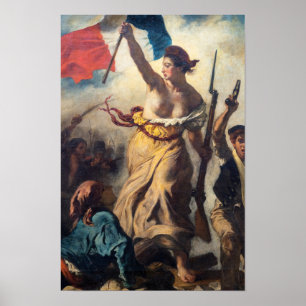 Delacroix - Die Freiheit führt das Volk Nahaufnahm Poster