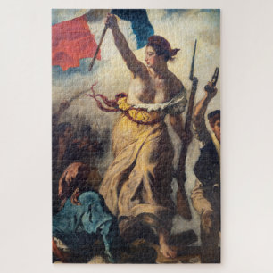 Delacroix - Die Freiheit führt das Volk Nahaufnahm Puzzle
