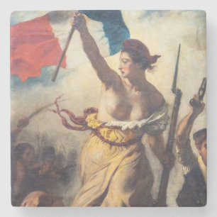 Delacroix - Die Freiheit führt das Volk Nahaufnahm Steinuntersetzer