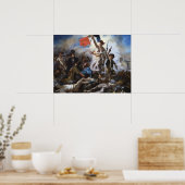 Delacroix Die Freiheit führt das Volk Poster (Küche)