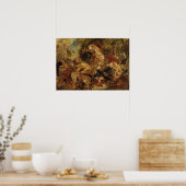 Delacroix - Die Löwenjagd Poster (Küche)