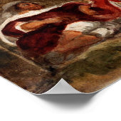 Delacroix - Drei arabische Pferde in einem Lager Poster (Ecke)