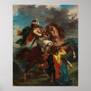 Delacroix - Ein Türke übergibt sich einem griechis Poster