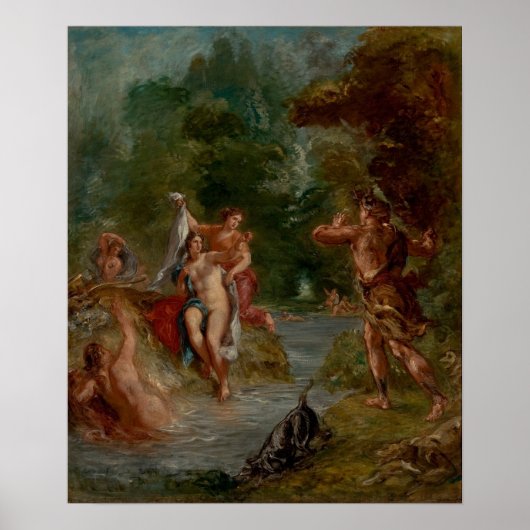 Delacroix - Four Seasons Summer Diana überrascht B Poster (Vorne)