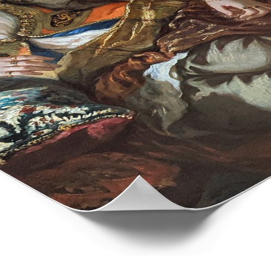 Delacroix - Frauen in Algier in ihrer Wohnung Poster (Ecke)