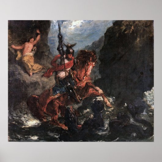 Delacroix - Freed Angelika oder St. George Poster (Vorne)